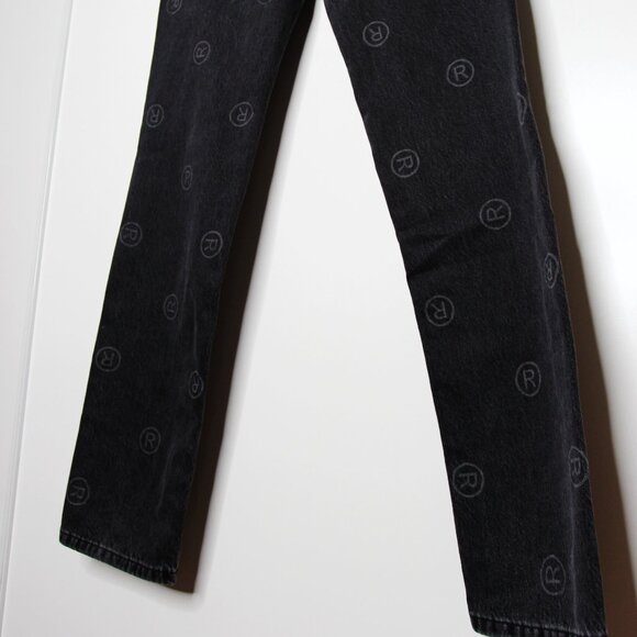 BNWT SS22 MARTINE ROSE ALL OVER LOGO JEANS XS - Picture 7 of 14